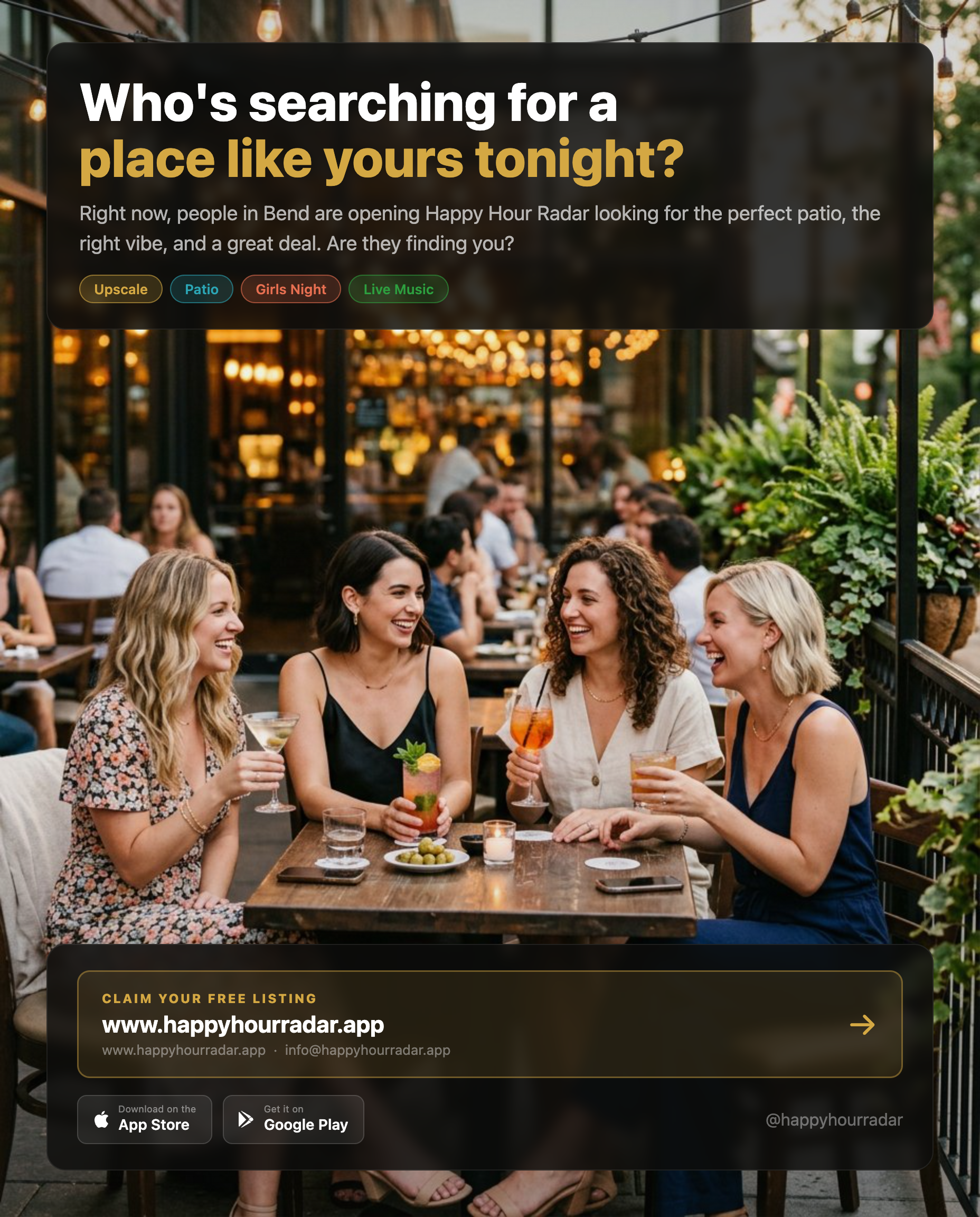 Guests enjoying a patio venue