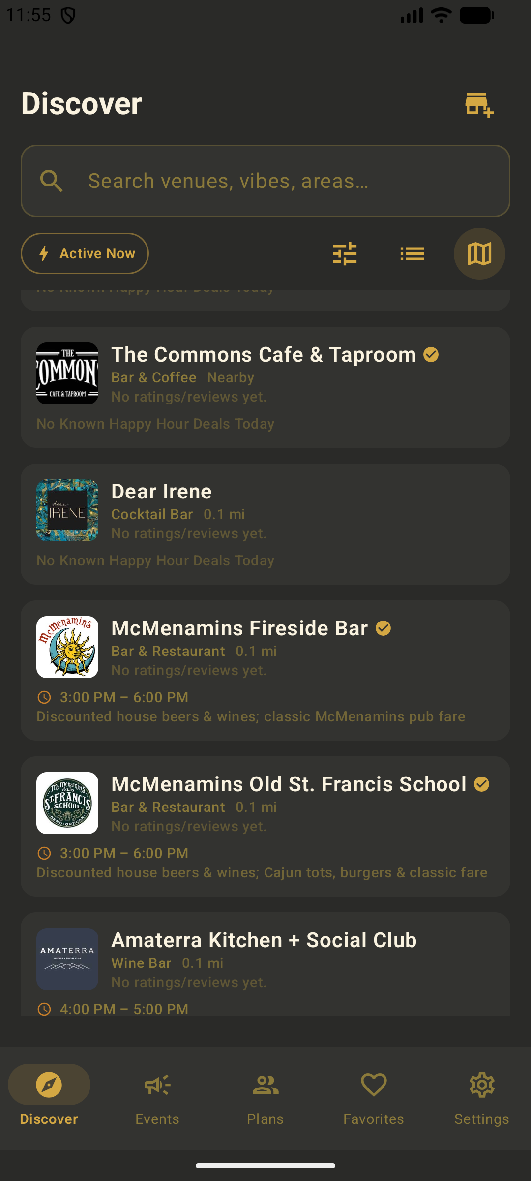 Discover — Venue List