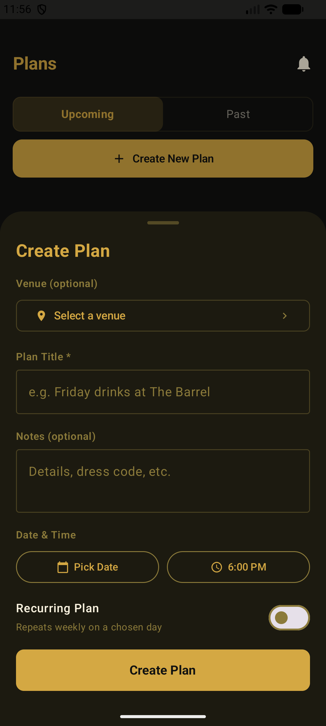 Plans — Create a Plan