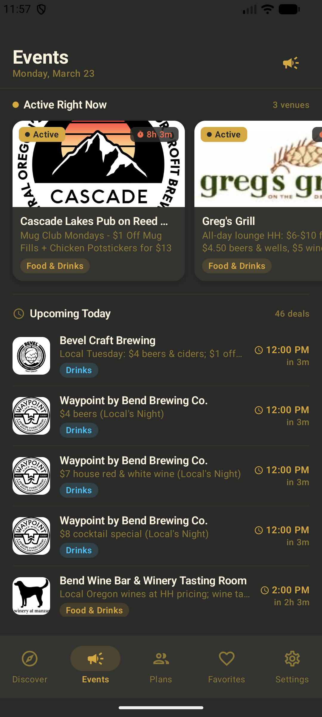 Events — Active Deals