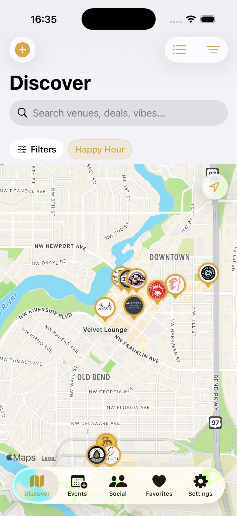 Discover — Map View